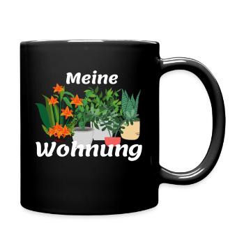 Pflanzen Wohnung Wald Grün Photosynthese O2 - Tasse einfarbig - Schwarz - Rechts