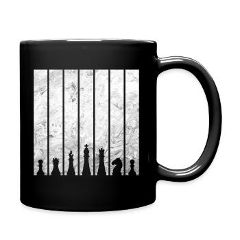 CHESS CHESS PIECES - Full Colour Mug - black - Right