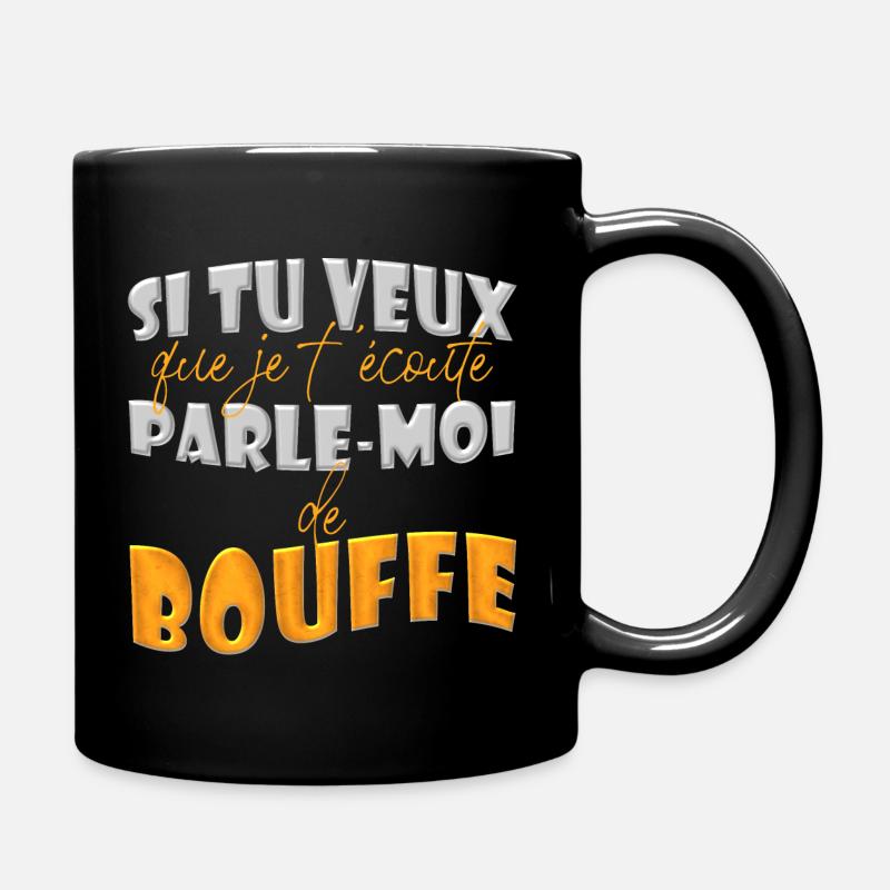 Passion cuisine & nourriture: parle-moi de bouffe - Mug uni - noir