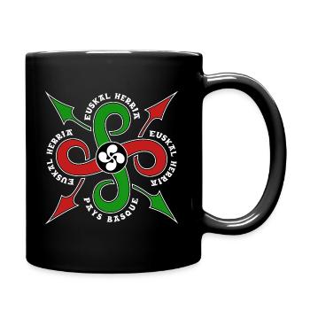 Lauburu Basque Cross - Full Colour Mug - black - Right