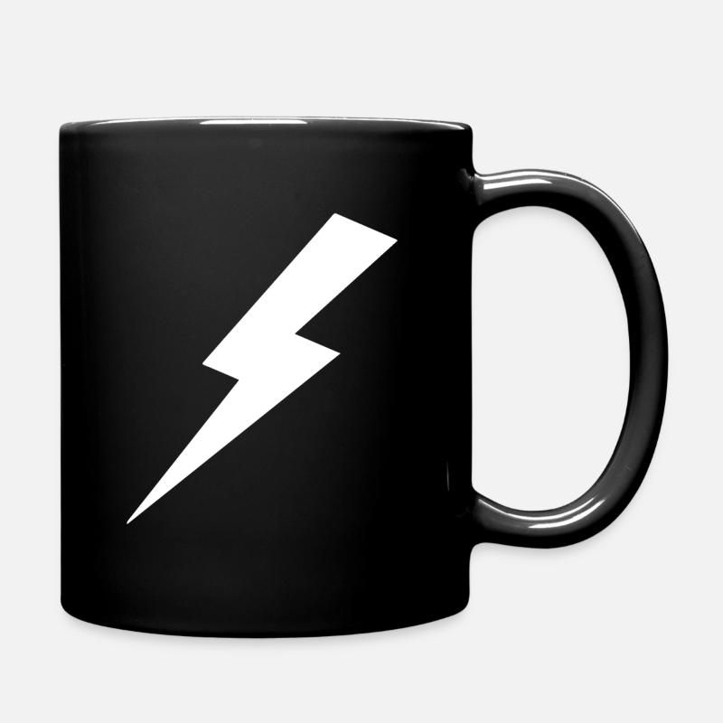 Lightning Bolt - Full Colour Mug - black