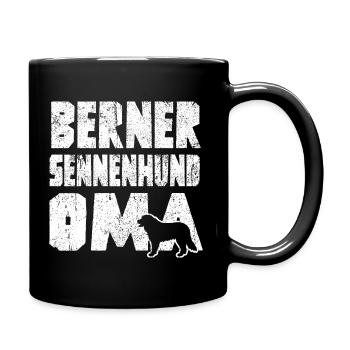 Retro Bernese Mountain Dog Grandma - Full Colour Mug - black - Right