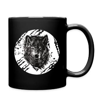 Wolf - Full Colour Mug - black - Right