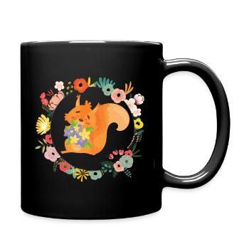 Squirrel - Full Colour Mug - black - Right