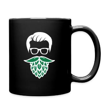 Barbe de houblon - Mug uni - noir - Droite