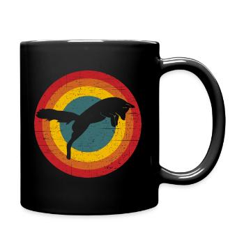 Fuchs - Tasse einfarbig - Schwarz - Rechts