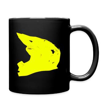 Helm gelb - Tasse einfarbig - Schwarz - Rechts