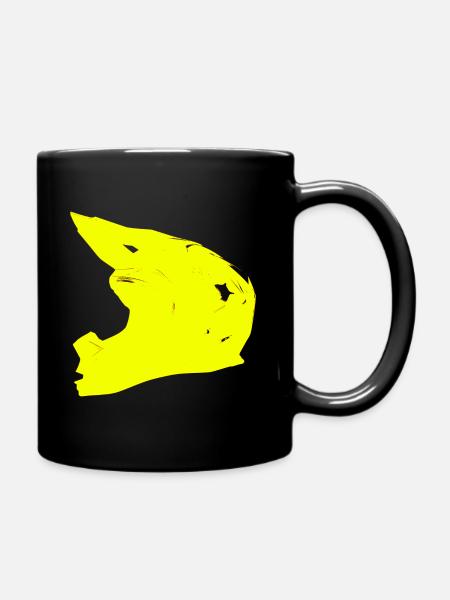 Helm gelb - Tasse einfarbig - Schwarz