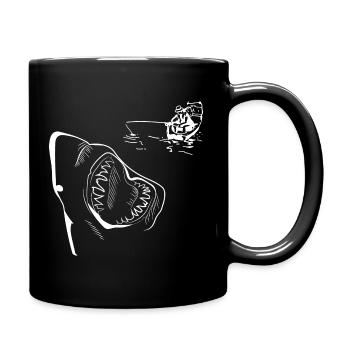 Megalodon - Tasse einfarbig - Schwarz - Rechts
