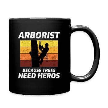 Arborist Tree Surgeon Arboriculture Vintage Retro - Full Colour Mug - black - Right