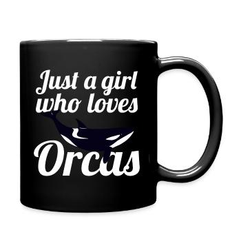 Orque fille baleine dauphine cadeau de baleine - Mug uni - noir - Droite