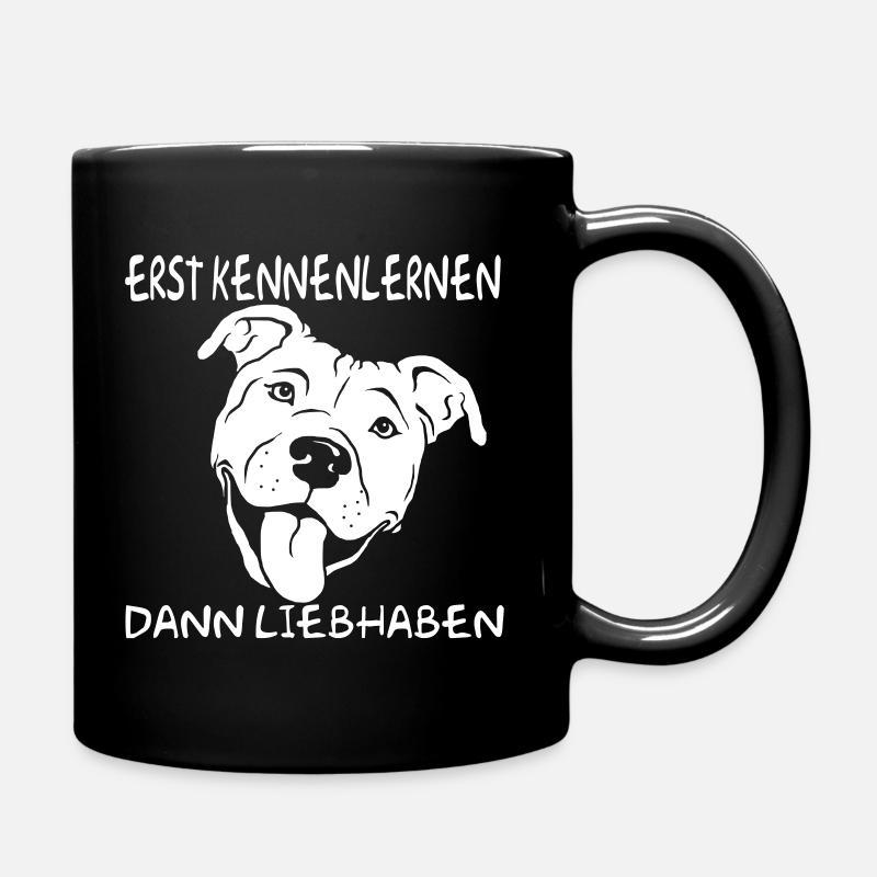 Erst Kennenlernen - Dann Liebhaben - Tasse einfarbig - Schwarz