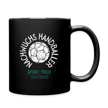 Nachwuchs Handballer Sport frei! - Tasse einfarbig - Schwarz - Rechts