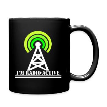 Ich Bin Radio Aktiv Lustige Ham Radio Kostüm - Tasse einfarbig - Schwarz - Rechts