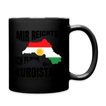 MIR REICHS ICH FLIEGE NACH Kurdistan - Tasse einfarbig - Schwarz - Rechts
