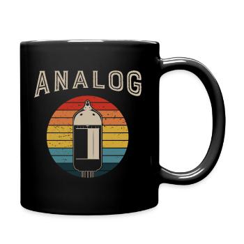 Retro Analog Modular Synthesizer Musician - Full Colour Mug - black - Right