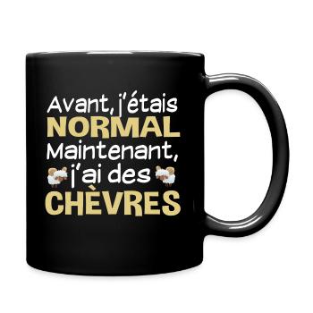 Chèvre animal. Chèvres berger. Cadeau humour - Mug uni - noir - Droite