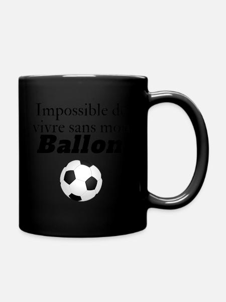 Humour Football ballon - Mug uni - noir