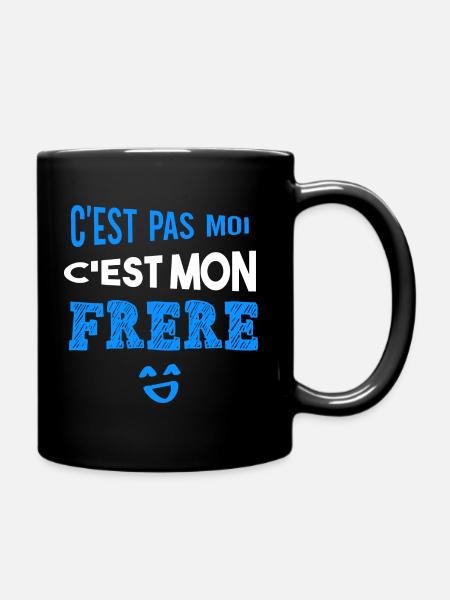 C'est pas moi c'est mon frère cadeau humour enfant - Mug uni - noir