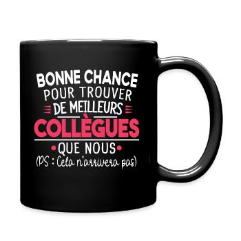 Collègue Collègues Cadeau Départ Retraite Humour - Mug uni - noir - Droite