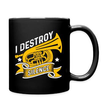 Tuba - Tasse einfarbig - Schwarz - Rechts