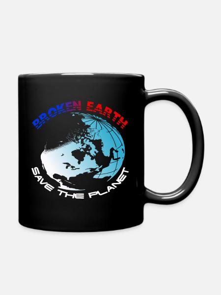Planet Earth Design - Full Colour Mug - black