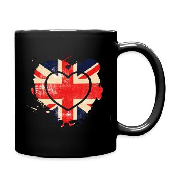 UK Flag - Britische Flagge - Tasse einfarbig - Schwarz - Rechts