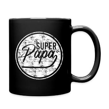 superpapa - Tasse einfarbig - Schwarz - Rechts
