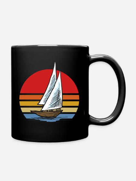 Segeln - Tasse einfarbig - Schwarz