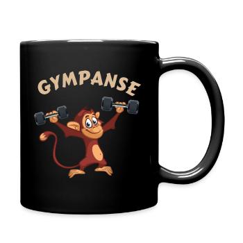 Gympanse Fitnesstudio Pumper - Tasse einfarbig - Schwarz - Rechts