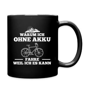 Fahrrad E-Bike Bike Radsport Rennrad Mountainbike - Tasse einfarbig - Schwarz - Rechts