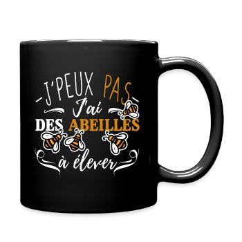 J'peux pas j'ai des abeilles à élever - Mug uni - noir - Droite