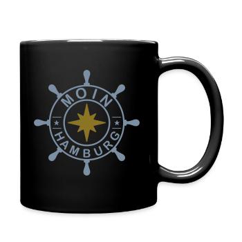 Moin Hamburg - Tasse einfarbig - Schwarz - Rechts