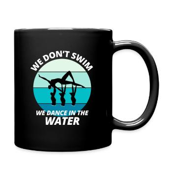 Synchro Swim Swimmer Synchronized Swimming Funny - Full Colour Mug - black - Right
