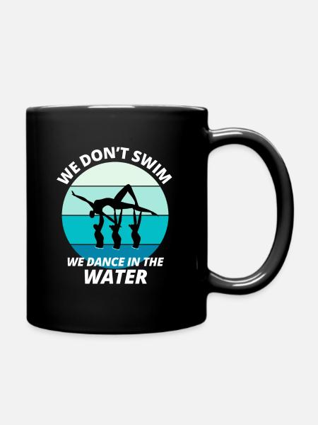 Synchro Schwimmer Synchronschwimmen Lustig - Tasse einfarbig - Schwarz