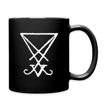 Lucifer Seal used in Grimorium Verum - Full Colour Mug - black - Right