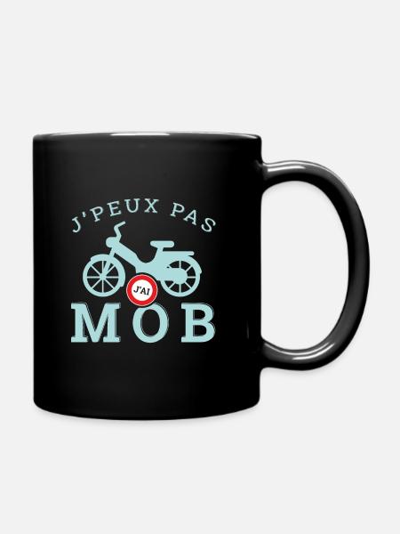 j'peux pas j'ai MOB cadeau humour personnalisé - Mug uni - noir
