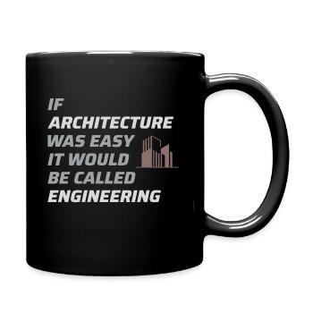 Architect Architecture Student Architectural Funny - Full Colour Mug - black - Right