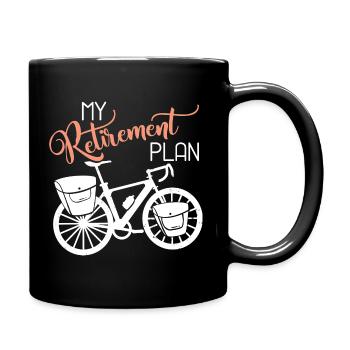Radtour Radwandern Radurlaub - Tasse einfarbig - Schwarz - Rechts