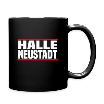 Halle Neustadt - Tasse einfarbig - Schwarz - Rechts