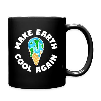 Schmelzende Erde Eiscreme Make Earth Cool Again - Tasse einfarbig - Schwarz - Rechts
