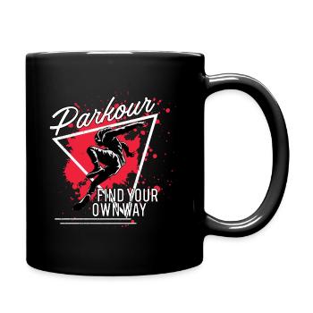 Parkour Running Gift - Full Colour Mug - black - Right