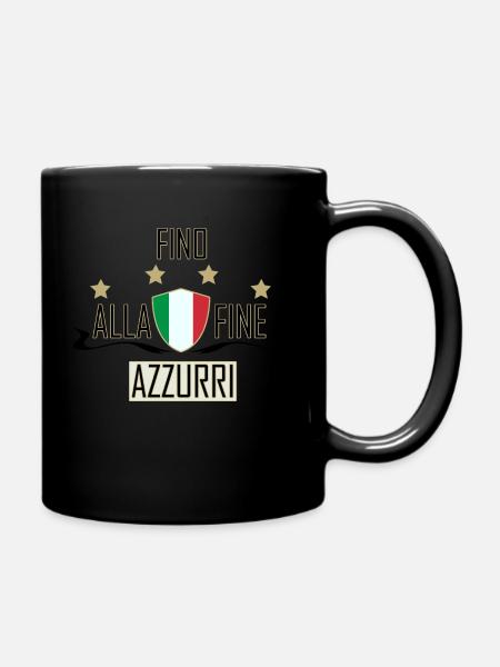 Italien, Italia, Italy, Azzurri - Tasse einfarbig - Schwarz