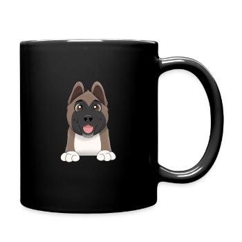 American Akita - Full Colour Mug - black - Right