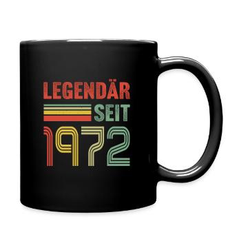 Legendär seit 1972 - Tasse einfarbig - Schwarz - Rechts