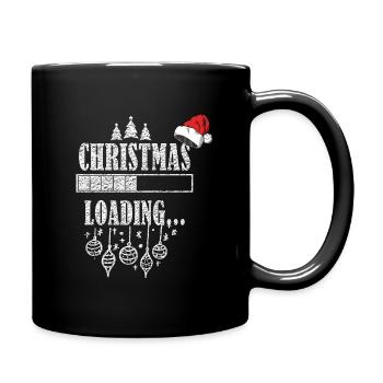 Weihnachten wird geladen Christmas Winter Geschenk - Tasse einfarbig - Schwarz - Rechts