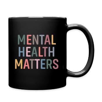 Mental Health Matters End The Stigma Awareness - Full Colour Mug - black - Right