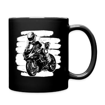 Motorcycle motorcycles motorcyclist biker lifestyle - Full Colour Mug - black - Right