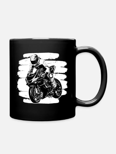 Mode de vie de motard de motard de motocyclettes de moto - Mug uni - noir