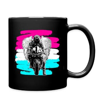 Motorcycle motorcycles motorcyclist biker lifestyle - Full Colour Mug - black - Right
